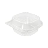 5" Clear PET Plastic Hinged Take-Out Containers - (450/Case)