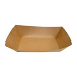 5 lb. Natural Kraft Paper Food Tray​ / Boat, Grease Resistant - (500/Case)