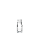 5 ml Euro Clear Round Glass Bottle with 18-DIN Neck finish - (765/Case)