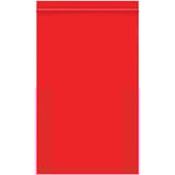 5 x 8" - 2 Mil Red Reclosable Poly Bags
