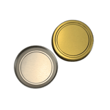 53-400 Gold Metal Lid with Plastisol Liner - (200/Case)