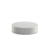 58-400 White PP Smooth Skirt Lid With Unprinted Pressure Sensitive Liner (Fits 4 oz Jars) - 100/Case