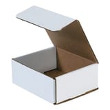 6 3/16 x 5 3/8 x 2 1/2" White Corrugated Mailers