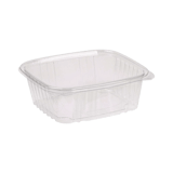 64 oz. Clear PET Hinged Deli Containers - (200/Case)