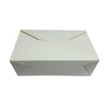 64 oz. White Paper Take-Out Box​, #3 - (200/Case)
