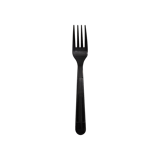 6.5" Black Heavy Weight Plastic Fork - (1000/Case)