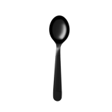 6.5" Heavy Weight Black Plastic Soup Spoon - (1000/Case)