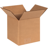6" x 6" x 6" Corrugated Shipping Box – Kraft 32 ECT, Single Wall - (25/Bundle)