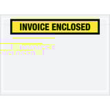 7 1/2 x 5 1/2" Yellow "Invoice Enclosed" Envelopes