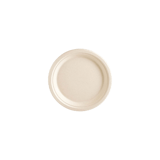 7'' PFAS Free Natural Compostable Bagasse Round Plates - (1000/Case)