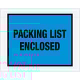 7 x 5 1/2" Blue "Packing List Enclosed" Envelopes