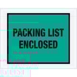 7 x 5 1/2" Green "Packing List Enclosed" Envelopes