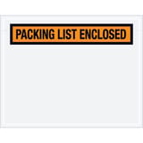 7 x 5 1/2" Orange "Packing List Enclosed" Envelopes