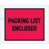7 x 5 1/2" Red "Packing List Enclosed" Envelopes
