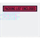 7 x 6" Red "Packing List Enclosed" Envelopes