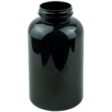 750cc Dark Amber PET Plastic Packer Bottle 53-400 (102/Case)