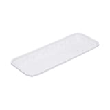 #7H White PET Plastic Meat Tray,  14 5/8" × 5 11/16" × 13/16" - (250/Case)