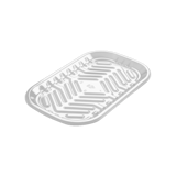 8 5/16" x 4 1/2" x 2/5" Clear PET Plastic Meat Trays - (1000/Case)