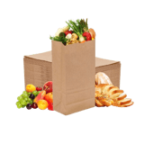 8 lb Kraft Paper Bags 6" x 4.1" x 12.6" - (1000/Case)