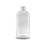 8 oz Clear Glass Boston Round Bottle 28-400 Neck Finish