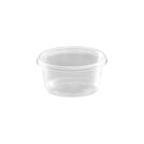 8 oz Microwavable PP Plastic Clear Round Deli Container - (500/Case)