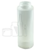 8oz Natural Colored LDPE Plastic Cylinder Bottle with 38-400 (435/Case)