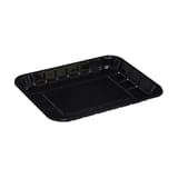 #8P Black PET Plastic Meat Tray, 10 5/8" × 7 7/8" × 1 3/8" - (200/Case)