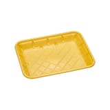 #8P Yellow PET Plastic Meat Tray, 10 5/8" × 7 7/8" × 1 3/8" - (200/Case)
