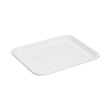 #8S White PET Plastic Meat Tray, 10" × 8" × 9/16" - (250/Case)