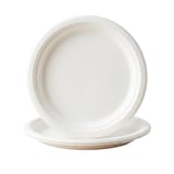 9" Heavy Duty Compostable Bagasse Round Plate, White - (500/Case)