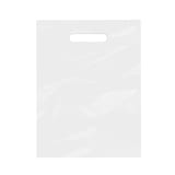 9 x 12" - 2 Mil White Merchandise Bags with Die-Cut Handles