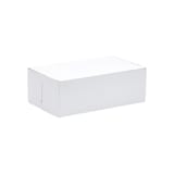 9" x 5" x 4" White Cake / Bakery Box, 1-Piece, Lock Corner - (250/Case) 6905