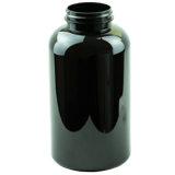 950cc Dark Amber PET Plastic Packer Bottle 53-400 (72/Case)