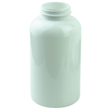 950cc White PET Plastic Packer Bottle 53-400 (72/Case)