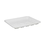 #9S White PET Plastic Meat Tray, 12 3/16" × 9 1/8" × 13/16" - (125/Case)