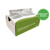 9"x10.75" Aluminum Foil Pop-Up Sheets 12 Mic - (6 Boxes/Case)