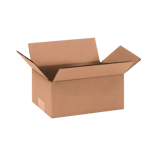 9" x 6" x 4" Corrugated Shipping Box – Kraft 32 ECT, Single Wall - (25/Bundle)