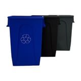 ABCO 23 Gallon Slim Rectangular Gabage Can - Gray (1/Case) BS-23G