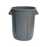 ABCO 32 Gallon Round Garbage Can - Gray  (BS-32G)