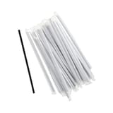 AmerCareRoyal 7 3/4" Black Polypropylene Plastic Jumbo Straw, Paper Wrapped - (5000/Case) STNJM1970733