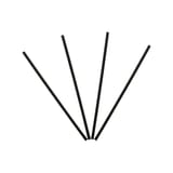 AmerCareRoyal 7 3/4" Black Polypropylene Plastic Jumbo Straw, Unwrapped - (5000/Case) STNJM1970714