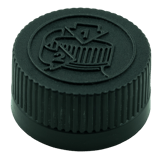 Black CRC (Child Resistant Closure) Pictorial Cap 22-400 w/PS 22.020 PL Liner (4500/Case)