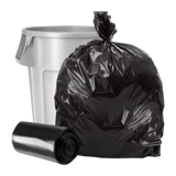 Black Heavy Duty 40-45 Gallon Trash Can Liner - 1.5 Mil Garbage Bag 40" x 46" - (100/Case)