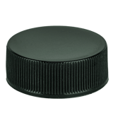 Black Ribbed CT Closure 45-400 with PS113 PRT Liner Smooth Top - 2,500/case