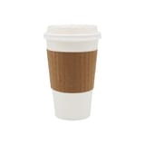 Brite Vision Embossed Kraft Coffe Cup Sleeve, Unprinted​, Fits 10-24 oz - (1200/Case) R-GNRC-BRWN-1206