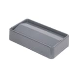 Carlisle 34202423 - TrimLine Rectangular Swing Top Trash Can Lid 15 & 23 Gallon - Gray