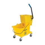Carlisle 3690804 - Commercial Mop Bucket with Side-Press Wringer 26 Quart - Yellow