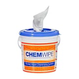 ChemWipe Chemical Ready Cleaning Wipes Bucket with 6 Refills, 6" x 12", 180 Sheets/Roll