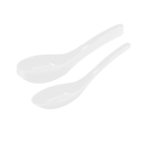 5" White Plastic Asian / Chinese Soup Spoons - (1000/Case)
