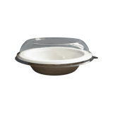 Clear PET Plastic Dome Lids for 16 oz Sugarcane Bagasse Bowls - (500/Case)